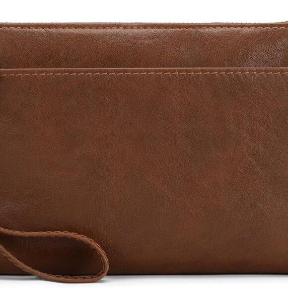 Genuine Leather Wristlet Clutch Wallet Purses with RFID Blocking, Small Crossbod - Picture 1 of 7